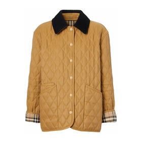 BURBERRY 巴宝莉 女士棉质菱形绗缝温控棉服 卡其色 8049864 A1420