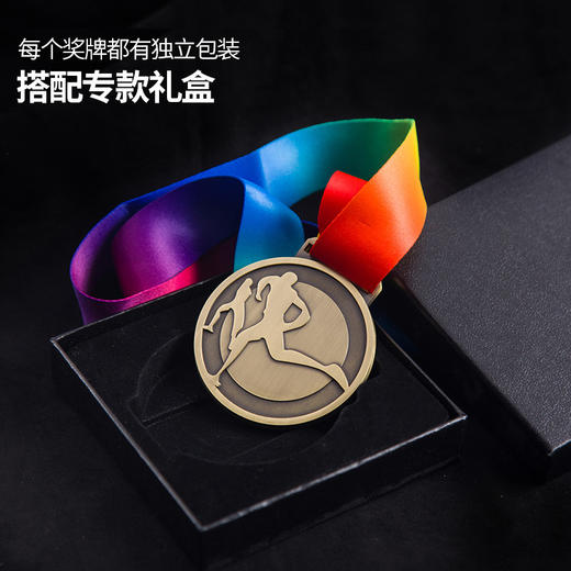 水晶奖牌挂牌定制定做马拉松金牌篮球羽毛球比赛冠军团队儿童奖杯 商品图3