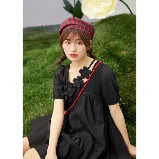 ZIHAN紫涵设计感花朵连衣裙2022夏新款A字裙03BS134 商品图2