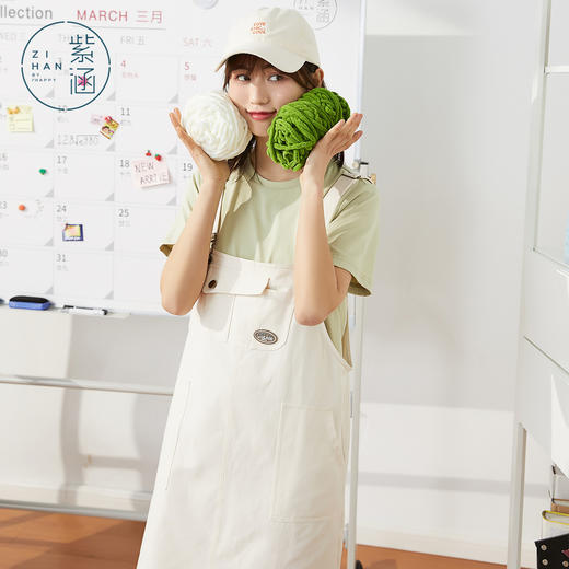 ZIHAN紫涵休闲背带裙套装女2022夏季新款T恤+减龄口袋一步裙04AS231 商品图0