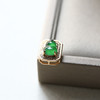 高冰种阳绿翡翠绿方葫芦吊坠18k黄金钻石镶嵌 商品缩略图2