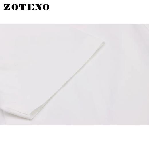 左天奴/ZOTENO 男士衬衫夏季高档修身短袖商务正装衬衣纯棉A4D016 商品图4