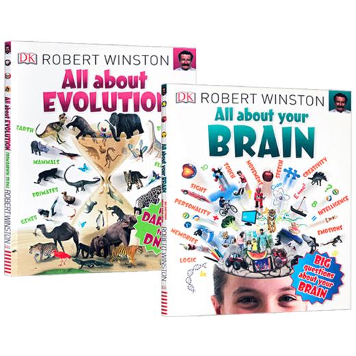 关于你的大脑 创新 2册 英文原版 All About Your Brain Evolution 英文版少儿阅读趣味科普图画书 进口原版儿童英语启蒙认知绘本 商品图3