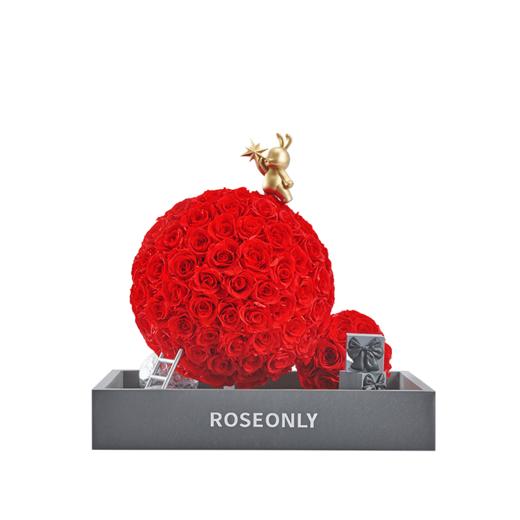 【告白神器】ROSEONLY诺誓 高端定制-甜心兔的玫瑰星球-红色 商品图0