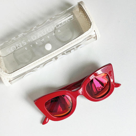 【已下架】尚儿多加拿大儿童太阳镜 粉色/红色 .潮快闪[福利品] 商品图1