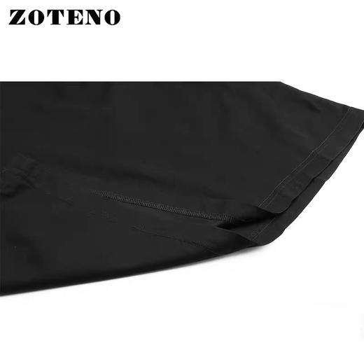 左天奴/ZOTENO 短袖T恤夏季翻领T商务时尚男装高档T金丝绣花A4E031 商品图4