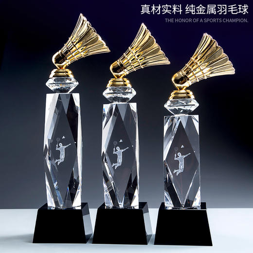羽毛球创意奖杯定制比赛冠军团队奖杯体育奖牌运动会颁奖纪念奖品 商品图1
