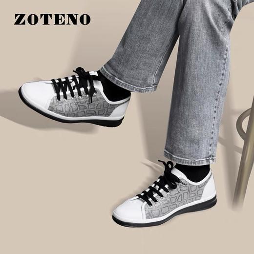 左天奴/ZOTENO 男鞋新款头层牛皮高尔夫鞋透气休闲鞋G308 商品图0
