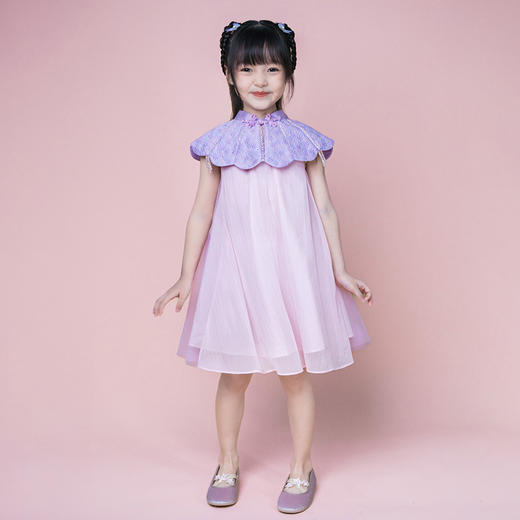 小嫒記春夏新款女童汉服国风中式时装周走秀款——芸芸套装 商品图2