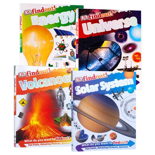 DK小发现百科4册 太阳系 火山 能源 宇宙 英文原版书 DKfindout Solar System Volcanoes Energy Universe 英文版儿童英语科普百科 商品图4