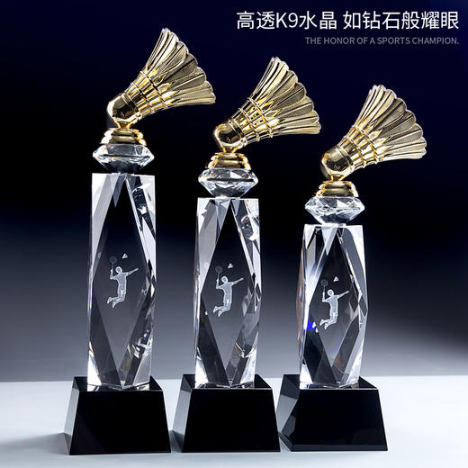 羽毛球创意奖杯定制比赛冠军团队奖杯体育奖牌运动会颁奖纪念奖品 商品图2