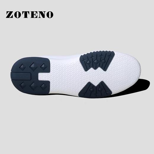 左天奴/ZOTENO 男鞋鸵鸟皮/牛皮混搭英伦时尚休闲系带板鞋G309-7 商品图4