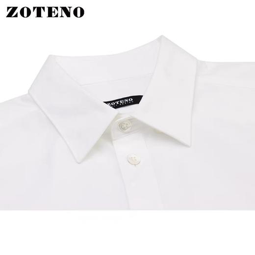 左天奴/ZOTENO 男士衬衫夏季高档修身短袖商务正装衬衣纯棉A4D016 商品图1