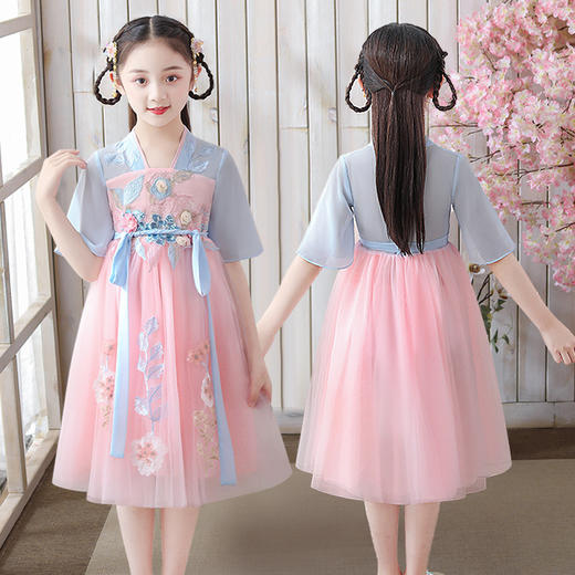 儿童汉服裙中国风古装洋气裙演出服DP8336 商品图1