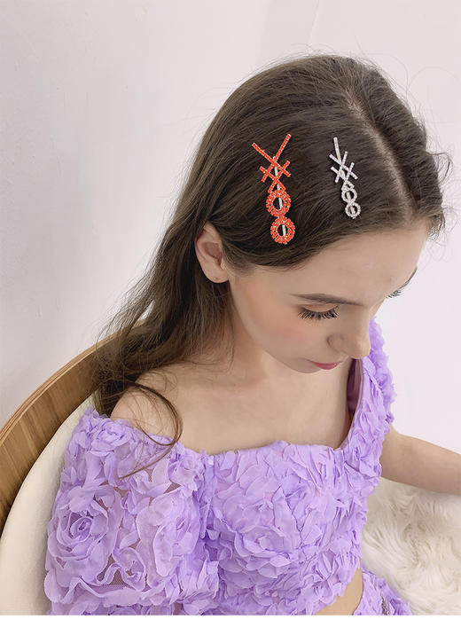 特价秒杀 Sei Carina Y ooxx发夹大号银色 .潮快闪[福利品] 商品图3