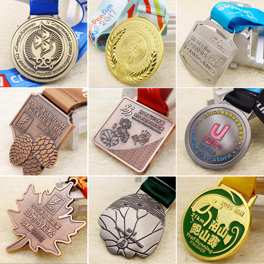 金属奖牌挂牌定制定做马拉松体育颁奖定制跑步奖章运动会徽章制作 商品图1