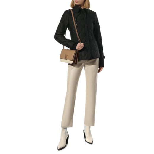 BURBERRY 巴宝莉 女士棉质菱形绗缝温控棉服 黑色 8049866 A1189 商品图3