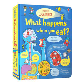 揭秘人体消化器官 英文原版 Look Inside What Happens When You Eat 偷偷看里面系列 低幼启蒙科普百科 英文版 进口书