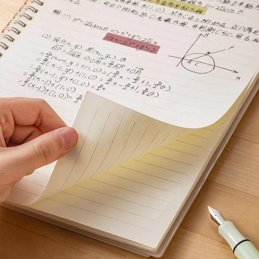 简约A4 PP面金属铁圈笔记横线本子高中学生课堂笔记办公会议记录日常随手记手账1本 商品图6