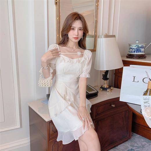 张心子【茉香千层】贵气优雅超仙连衣裙夏规则荷叶裙女 U2204098 商品图3