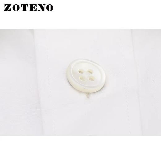 左天奴/ZOTENO 男士衬衫夏季高档修身短袖商务正装衬衣纯棉A4D016 商品图3
