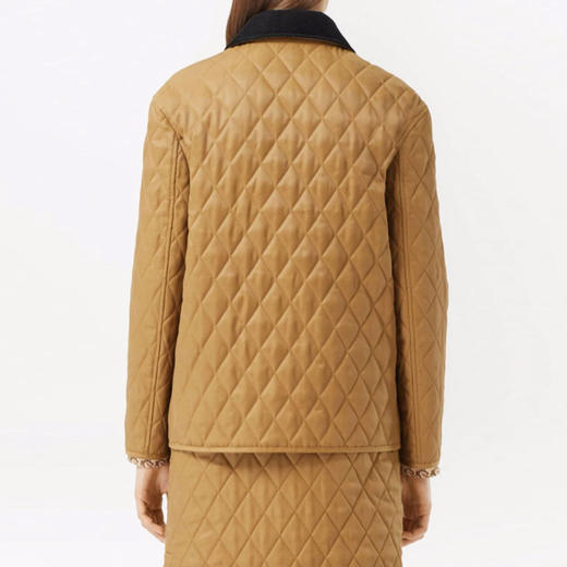 BURBERRY 巴宝莉 女士棉质菱形绗缝温控棉服 卡其色 8049864 A1420 商品图2
