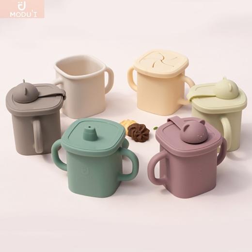 韩国进口modui硅胶儿童学饮杯防漏防摔儿童直饮杯350ml 商品图1