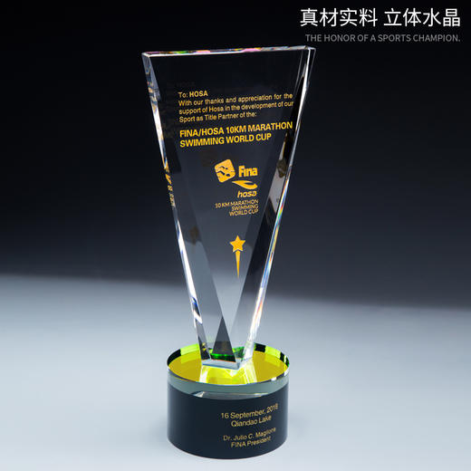 水晶奖杯定制奖牌创意授权牌企业定做员工比赛五角星制作刻字 商品图3