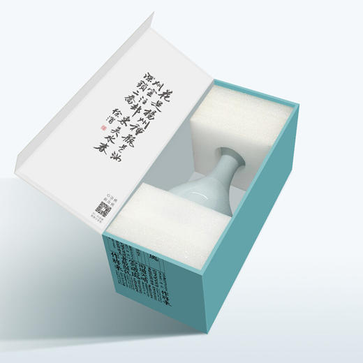 汝山明 玉壶春花瓶 汝窑汝瓷观赏摆件  仿古器物 开片纹 天青色优雅韵味可插花瓶 商品图4