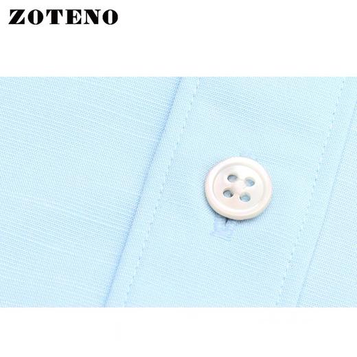 左天奴/ZOTENO 夏季短袖衬衫男高档修身商务正装免烫衬衣A2D038 商品图3