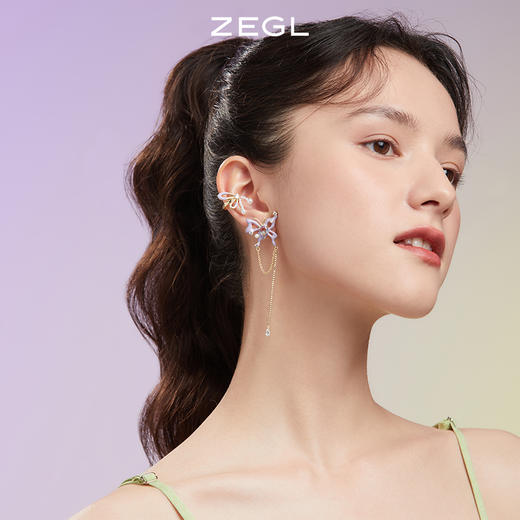 ZEGL设计师野趣系列耳妆盘妆容配饰耳夹女无耳洞耳骨夹夏天耳饰品 商品图0