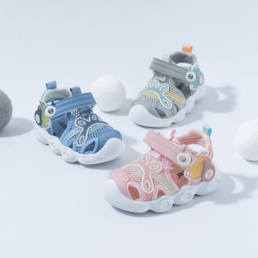 贝贝怡夏季新品凉鞋时尚清凉包头宝宝稳步鞋男女童鞋子 商品图3