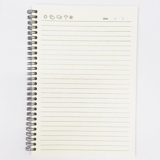 简约B5 PP面金属铁圈笔记横线本子高中学生课堂笔记办公会议记录日常随手记手账1本 商品图1