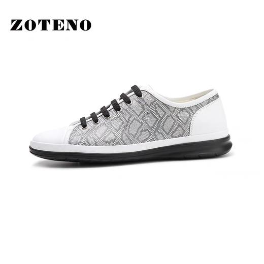 左天奴/ZOTENO 男鞋新款头层牛皮高尔夫鞋透气休闲鞋G308 商品图2