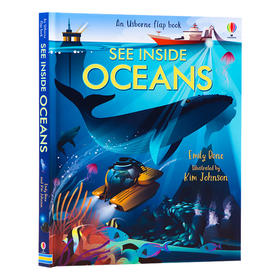 探索海洋 英文原版 Usborne See Inside Oceans 看里面系列 翻翻书 儿童百科科普读物 环保意识养成 英文版 进口英语书籍