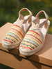断码特价39码&40码——西班牙原产手工制作时尚轻便超舒适女款草编鞋301MA彩虹色 商品缩略图8