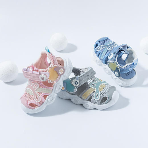 贝贝怡夏季新品凉鞋时尚清凉包头宝宝稳步鞋男女童鞋子 商品图1