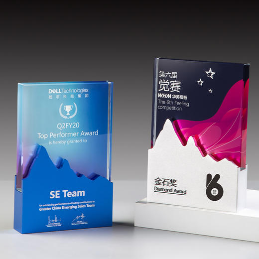 水晶奖杯定制定做金属创意儿童刻字比赛颁奖纪念品玻璃奖牌授权牌 商品图2