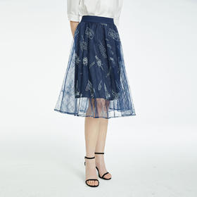 PRICH2022年夏季气质优雅高腰设计感网纱A字半身裙PRWHC2405M