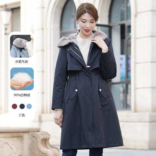 【囤一件暖十年的派克服】【热销400+】【温暖魔法师水貂派克】臣禾【水貂毛内胆/毛领90白鸭绒】连帽皮草外套9224250137现货 商品图0
