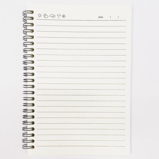 简约A5 PP面金属铁圈笔记横线本子高中学生课堂笔记办公会议记录日常随手记手账1本 商品图1