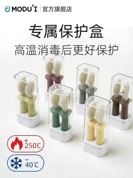 韩国进口modui硅胶儿童叉勺套装(含保护盒） 商品图4