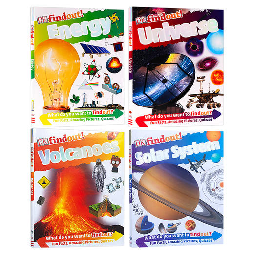 DK小发现百科4册 太阳系 火山 能源 宇宙 英文原版书 DKfindout Solar System Volcanoes Energy Universe 英文版儿童英语科普百科 商品图1