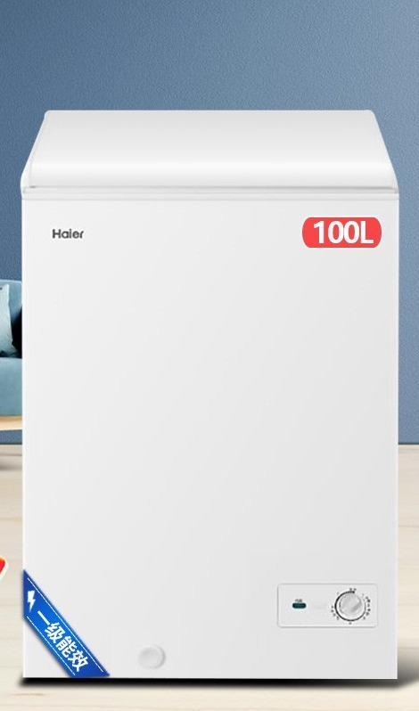 海尔（Haier）冰柜家用小型一级能效卧式单温冷柜商用保鲜冷藏冷冻转换 BC/BD-100GHZ丨带食品筐丨约冻140斤 商品图0