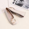 ZHR平底单鞋女2022夏季新款百搭一脚蹬英伦小皮鞋浅口乐福鞋 商品缩略图5