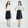 PRICH22年夏季新款高腰优雅设计感小众撞色A字半身裙PRWHC2406M 商品缩略图2