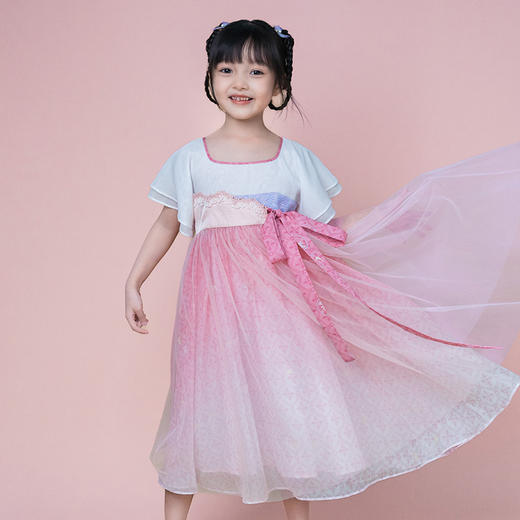 小嫒記春夏新款女童汉服国风中式时装周走秀款——徽音襦裙 商品图2