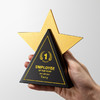 创意五角星水晶奖杯定制定做比赛奖座纪念品授权牌刻字玻璃奖牌 商品缩略图1