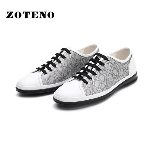 左天奴/ZOTENO 男鞋新款头层牛皮高尔夫鞋透气休闲鞋G308 商品图3