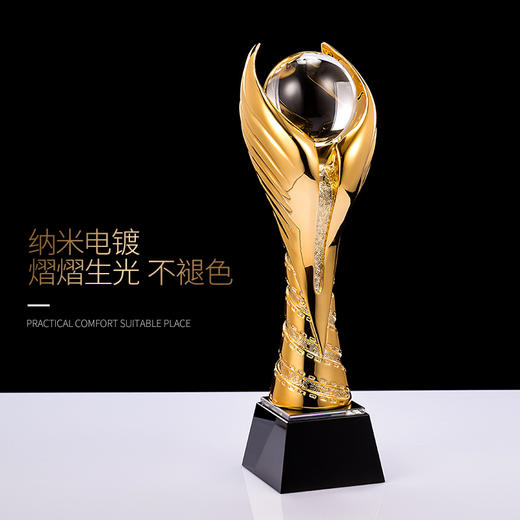 【荣耀之翼】奖杯定制定做创意树脂水晶奖杯篮球足球高尔夫球比赛 商品图2